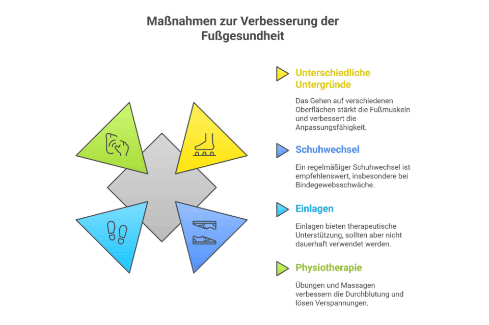 Maßnahmen zur Verbesserung der Fußgesundheit